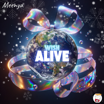 Create a stylized 4K resolution image that encapsulates the essence of Meenya's music. The scene should depict abstract sound waves visualized as flowing, colorful ribbons intertwining and dancing around a central, glowing orb representing the album 'Wish Alive'. The color palette should be vibrant and modern, using a combination of electric blues, neon greens, and soft pinks. The composition should be dynamic and energetic, reflecting the upbeat nature of the album. Add subtle textures to the ribbons to give them depth and dimension. The overall style should be reminiscent of modern digital art, with a touch of surrealism. The environment is a clean, minimalist space, allowing the focus to remain on the sound waves and the central orb. Light is soft and diffused, creating a sense of wonder and mystery. Camera angle is a top-down view.